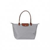 Le Pliages Longchamp Logo soldes sorties Sac Shopping Petit Gris Argent